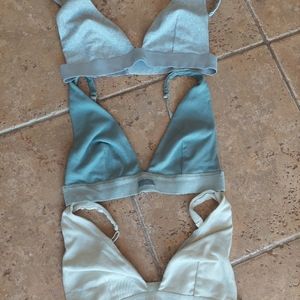 Skims Plunge Bralettes (3) size XL